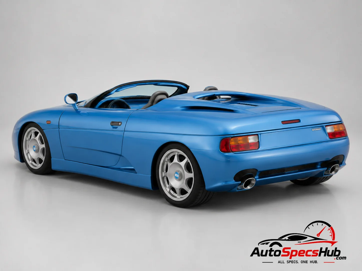 1994 De Tomaso Guarà Barchetta rear three-quarter view