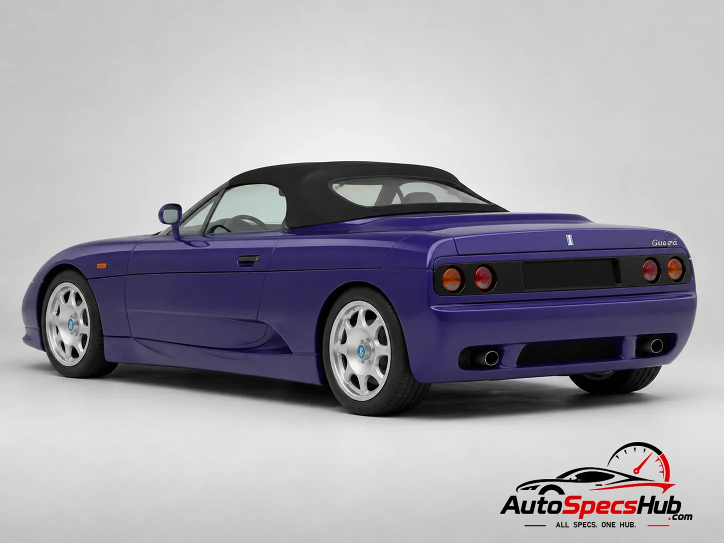 1994 De Tomaso Guarà Spyder rear three-quarter view