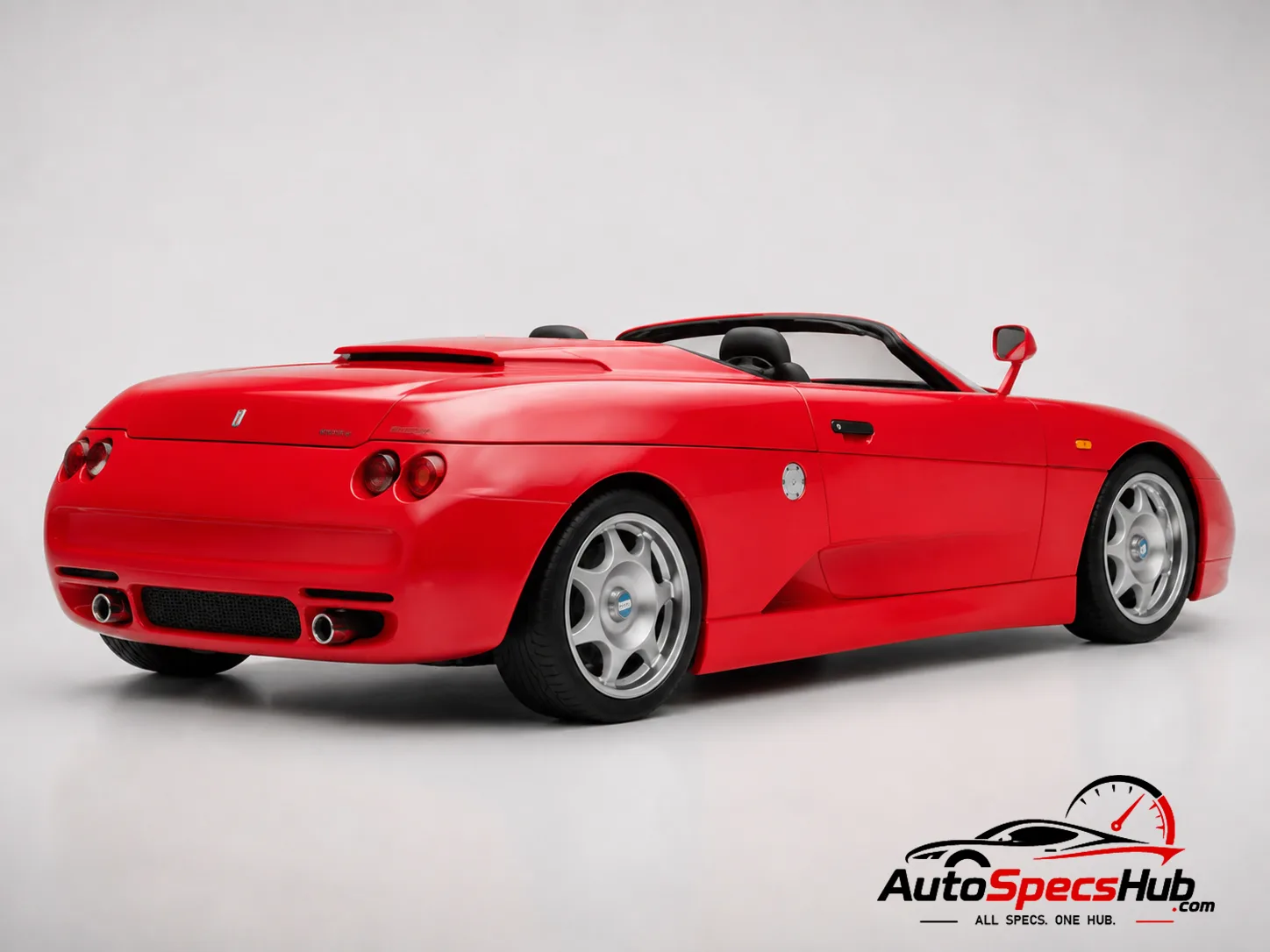 1998 De Tomaso Guarà Barchetta rear three-quarter view