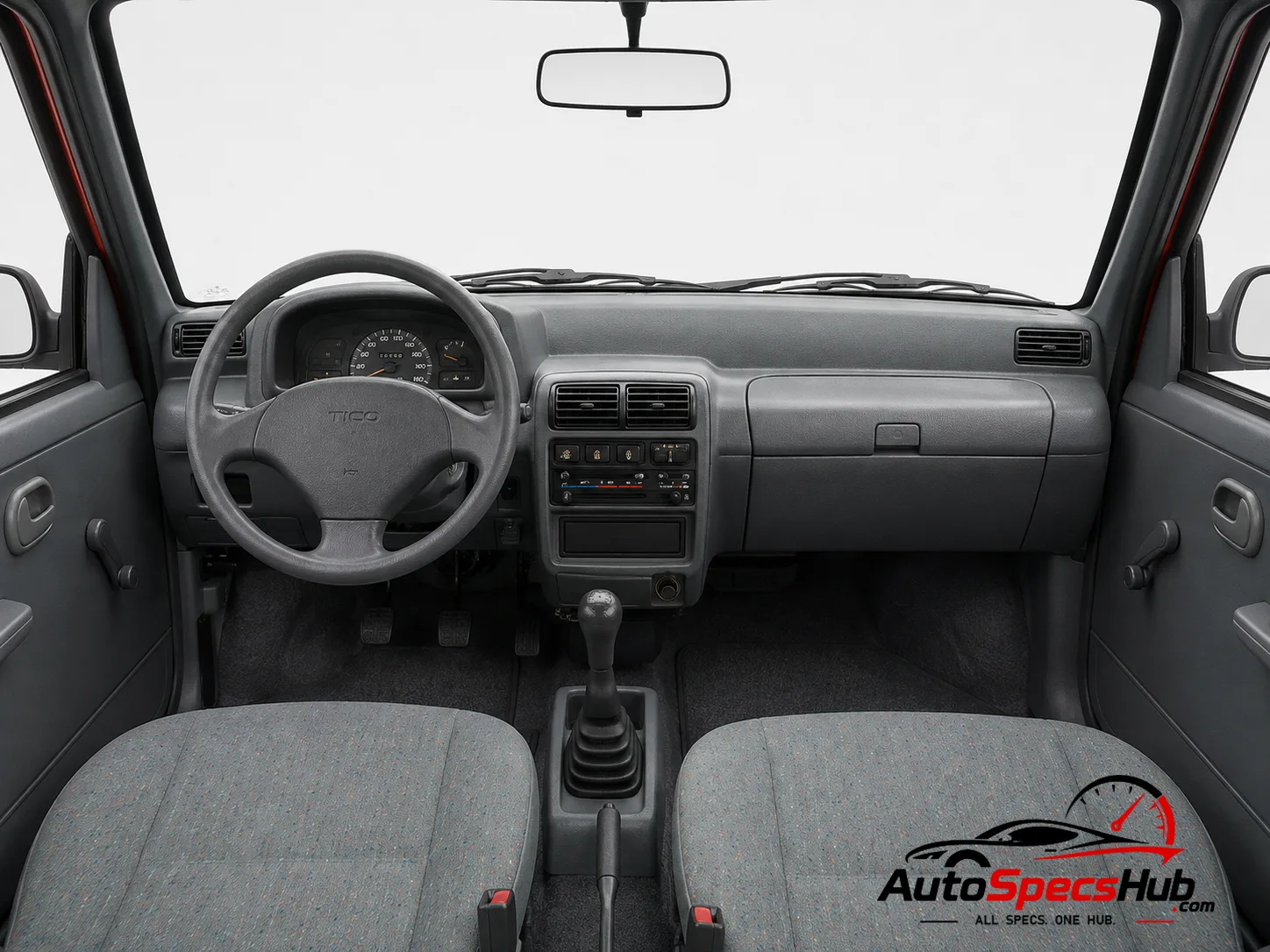 1991 Daewoo Tico interior dashboard and front cabin