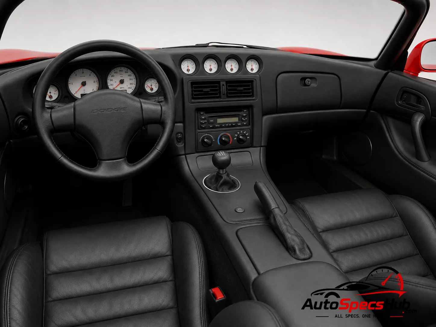 1995 (SR II) Dodge Viper RT/10 interior cockpit and seats
