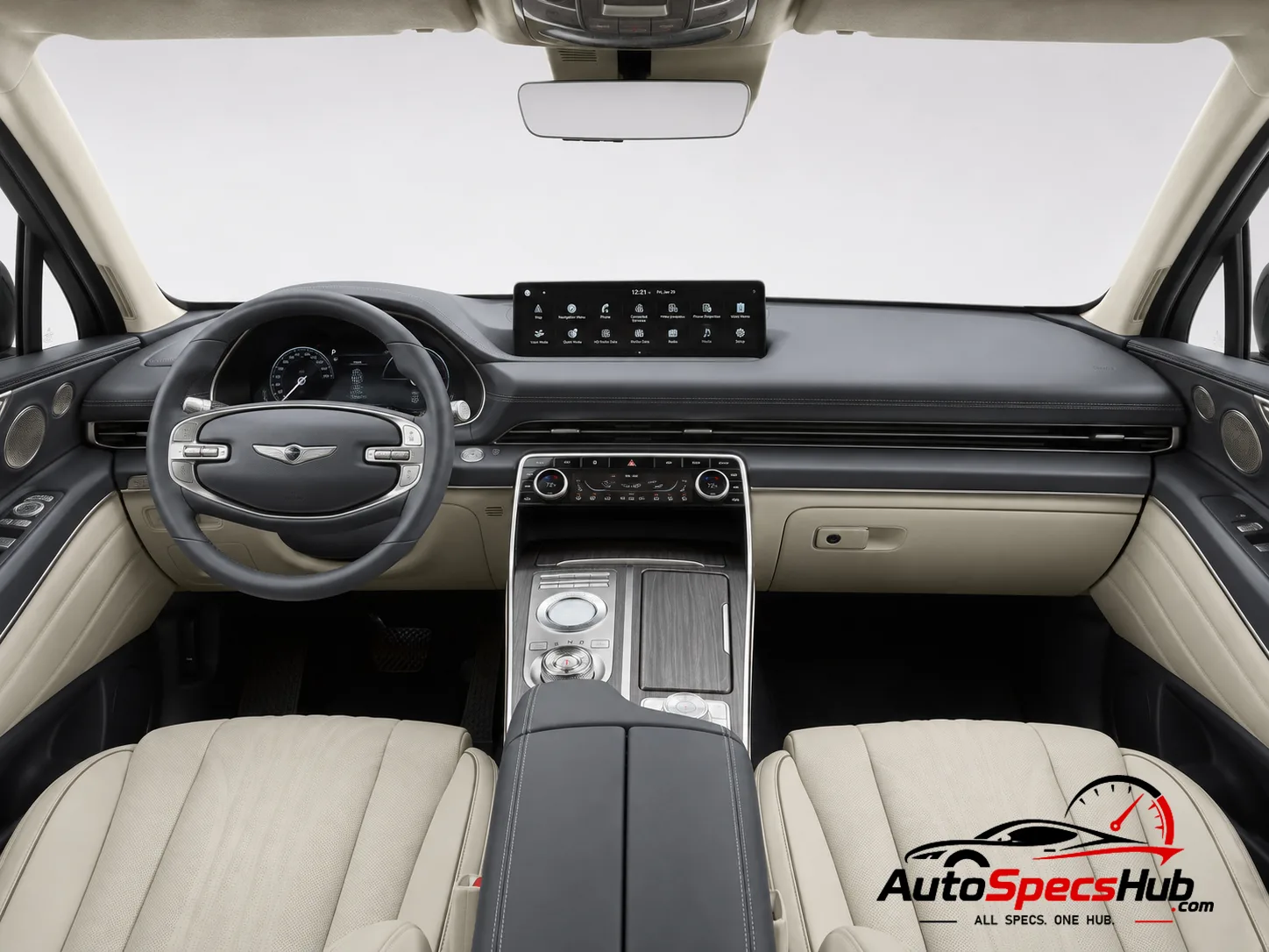 2021 Genesis GV80 2.5T interior dashboard and front cabin
