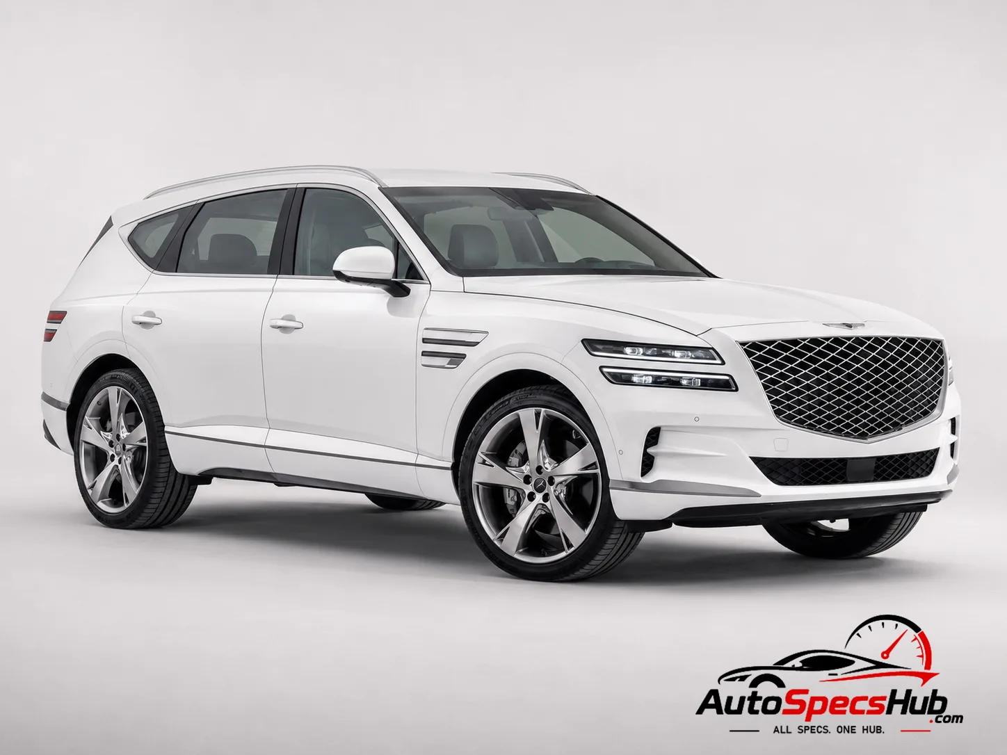 2021 Genesis GV80 3.0D front three-quarter view