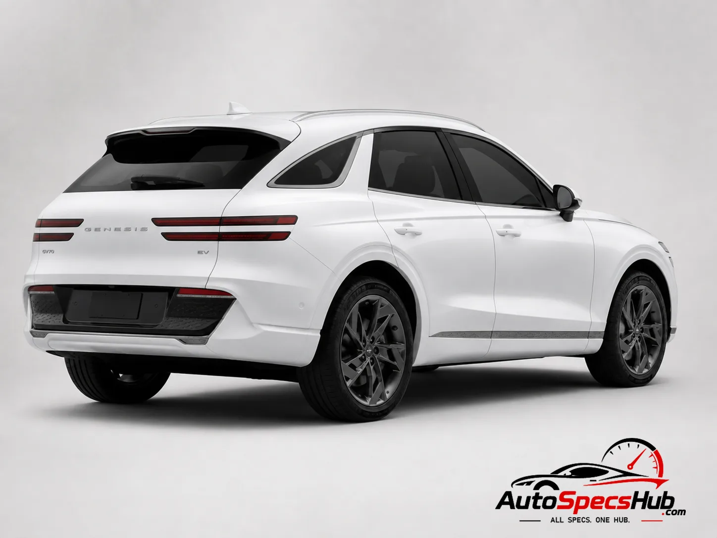 2022 Genesis GV70 Electrified rear three-quarter view