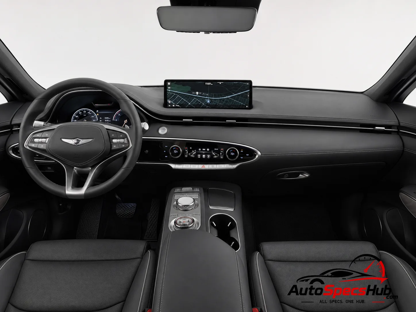 2021 Genesis GV70 2.5T interior dashboard and front cabin