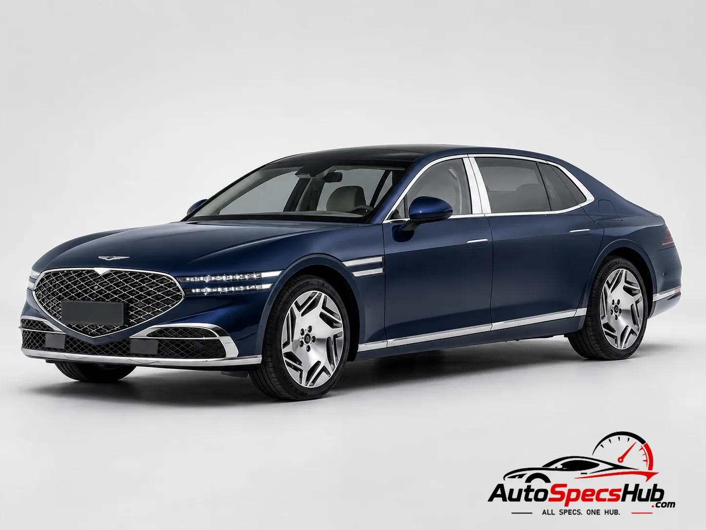 2023 Genesis G90 3.5T LWB front three-quarter view