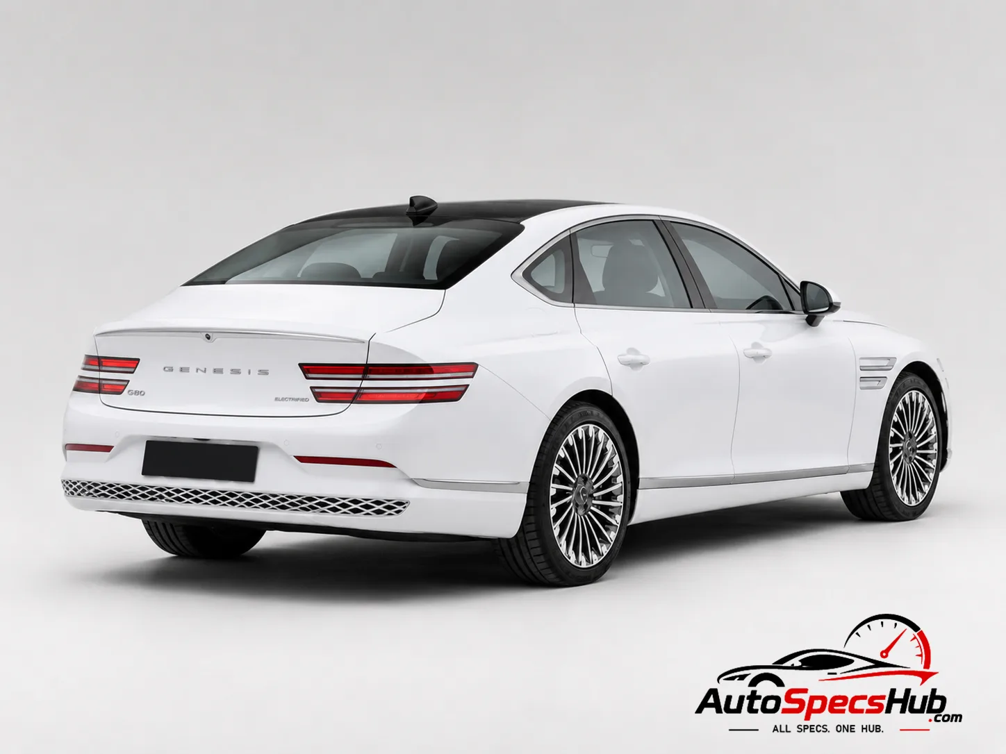 2022 Genesis G80 Electrified rear three-quarter view