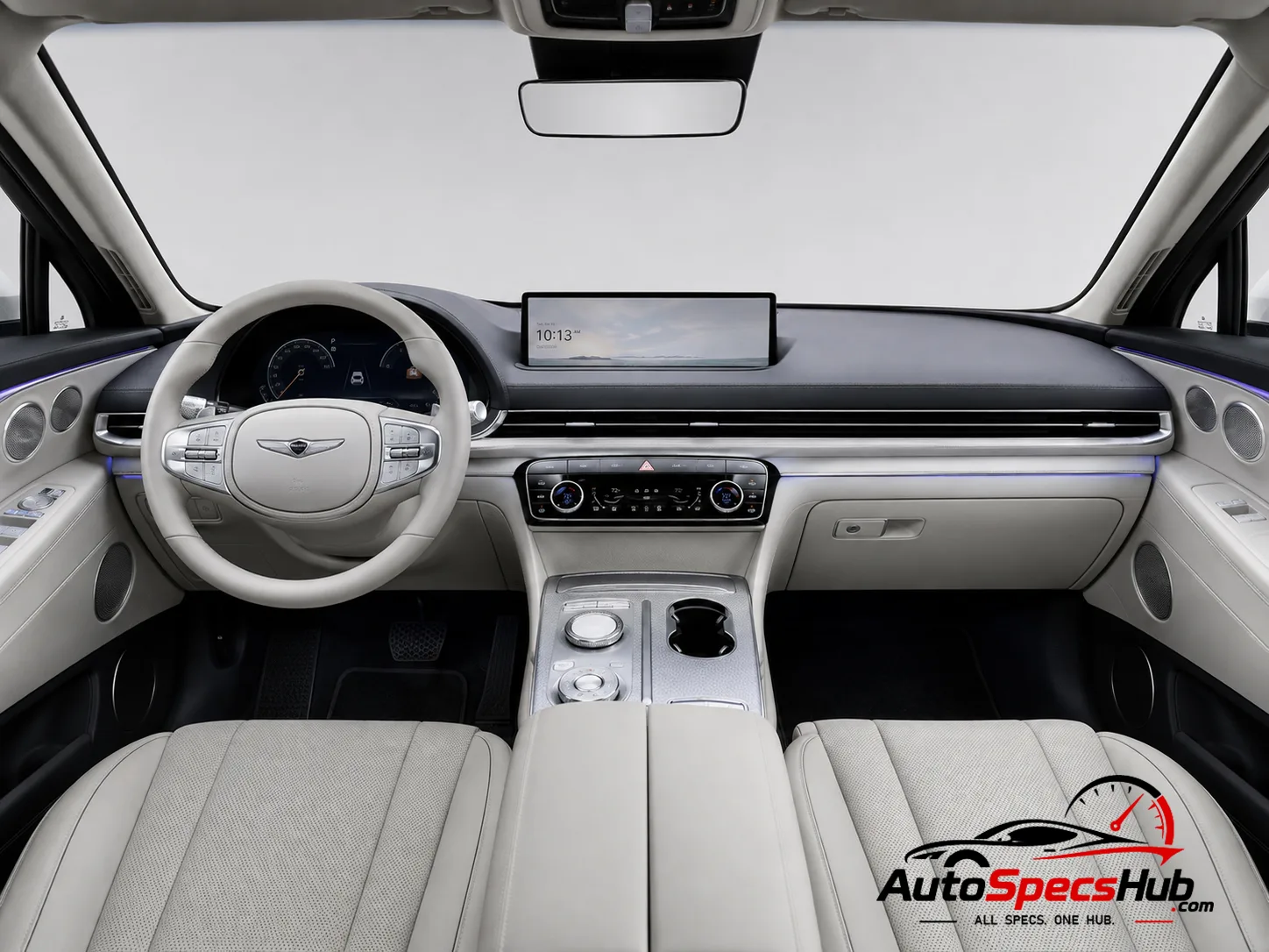 2022 Genesis G80 Electrified interior dashboard and front cabin