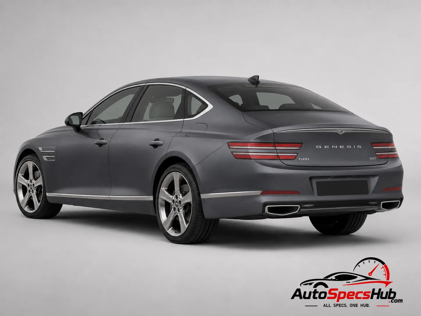 2021 Genesis G80 2.5T rear three-quarter view