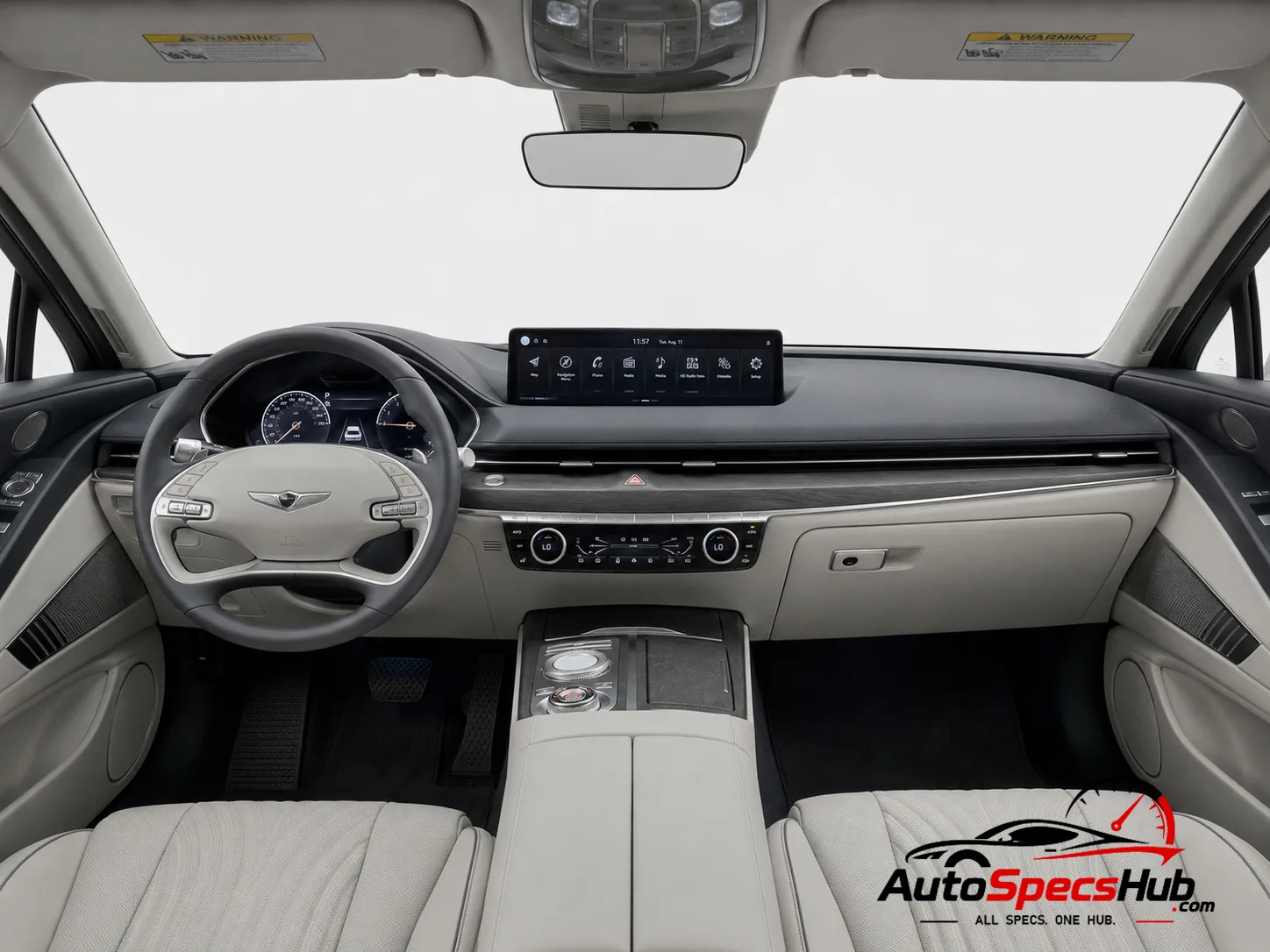 2021 Genesis G80 2.5T interior dashboard and front cabin