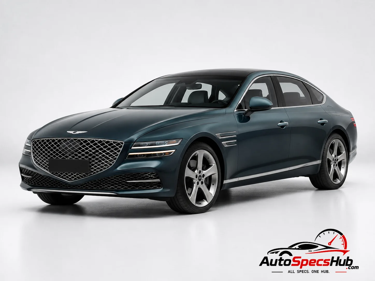 2021 Genesis G80 2.2D front three-quarter view