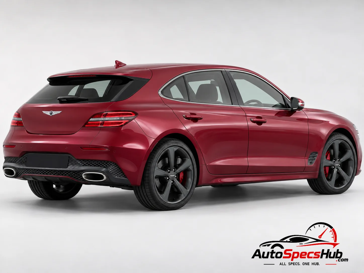 2021 Genesis G70 Shooting Brake 2.0T Plus rear three-quarter view