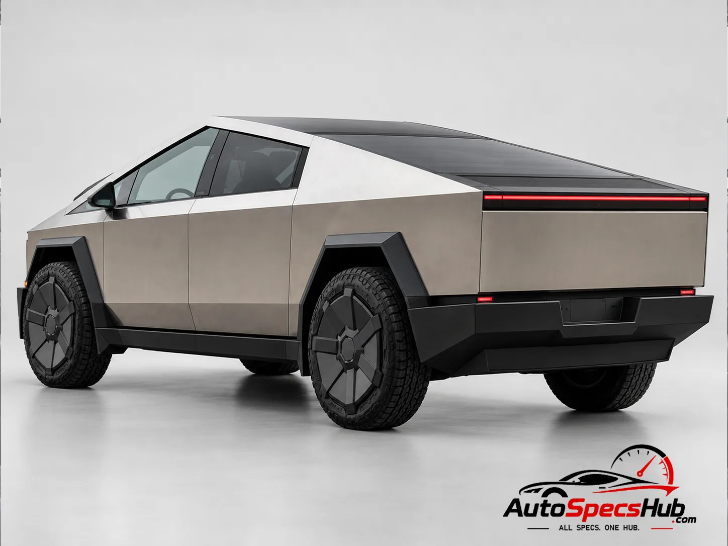 2023 Tesla Cybertruck Cyberbeast rear three-quarter view