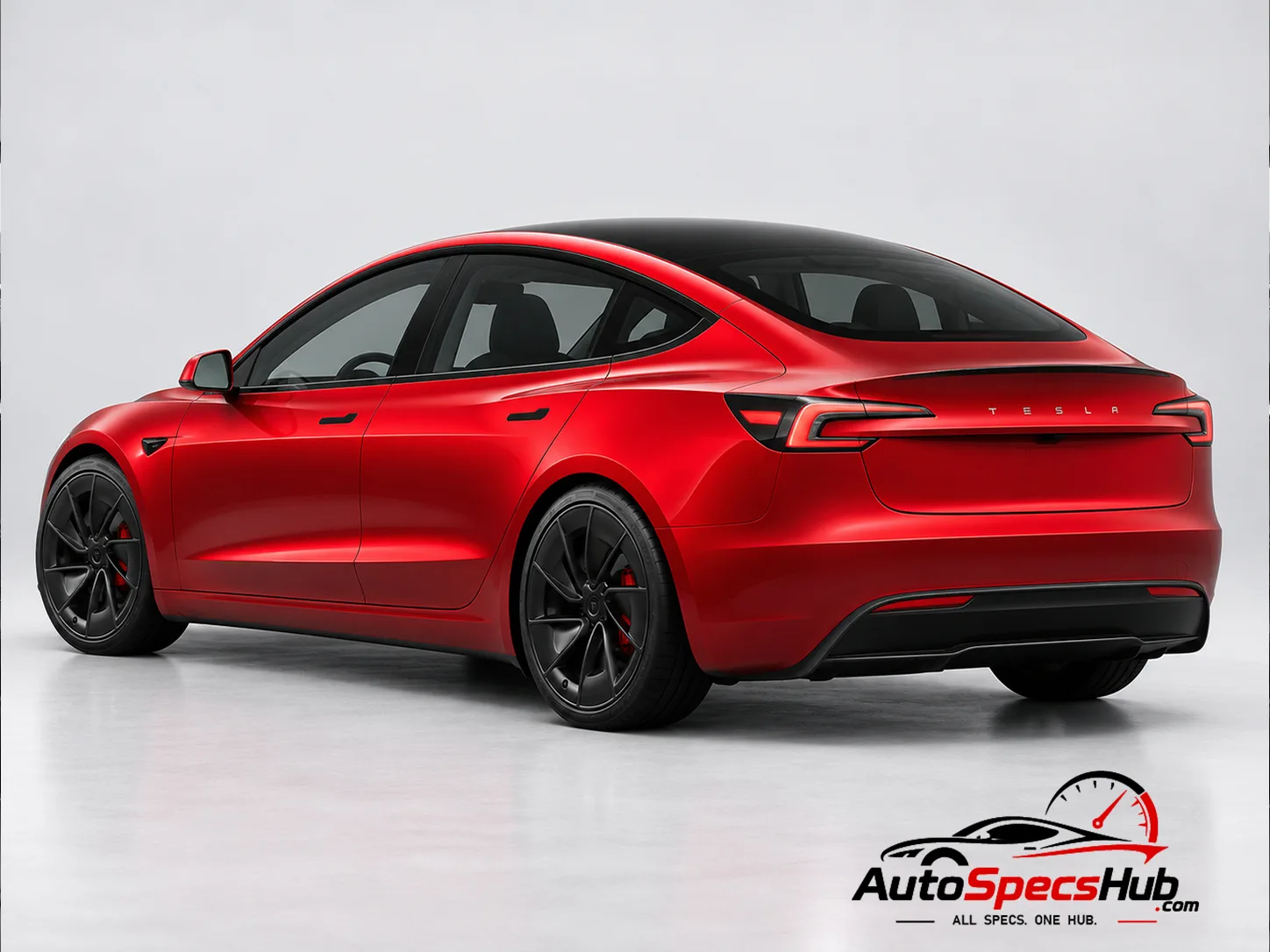 2024 Tesla Model 3 Performance rear three-quarter view