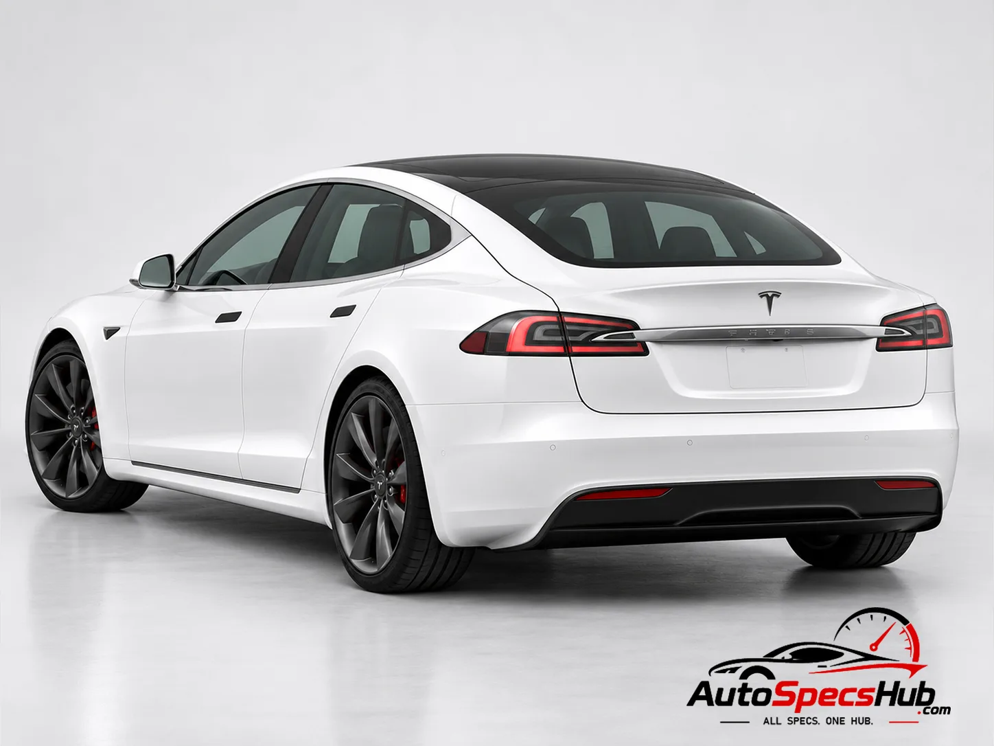 2016 Tesla Model S P100D rear three-quarter view