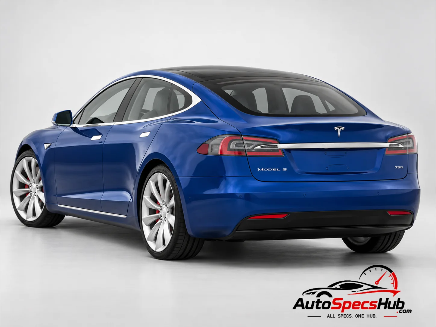 2016 Tesla Model S 75D rear three-quarter view