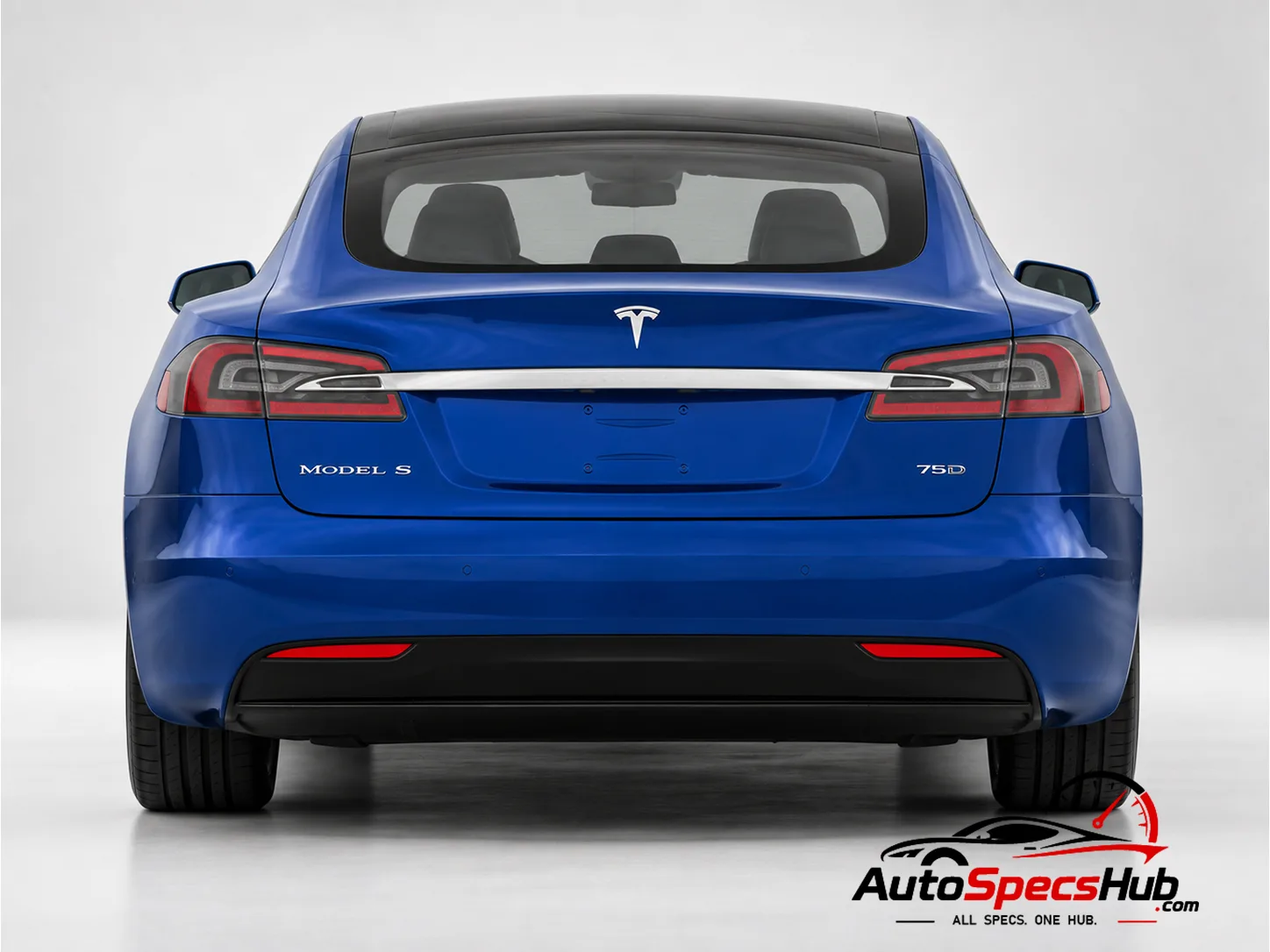 2016 Tesla Model S 75D rear view