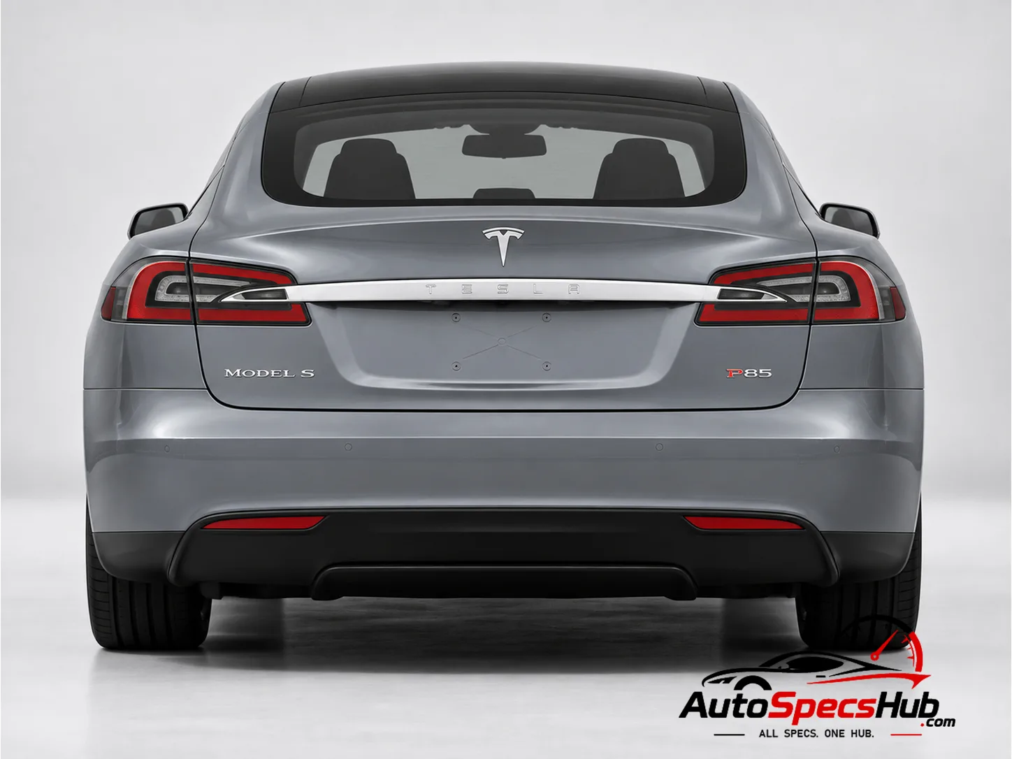 2013 Tesla Model S P85 rear view