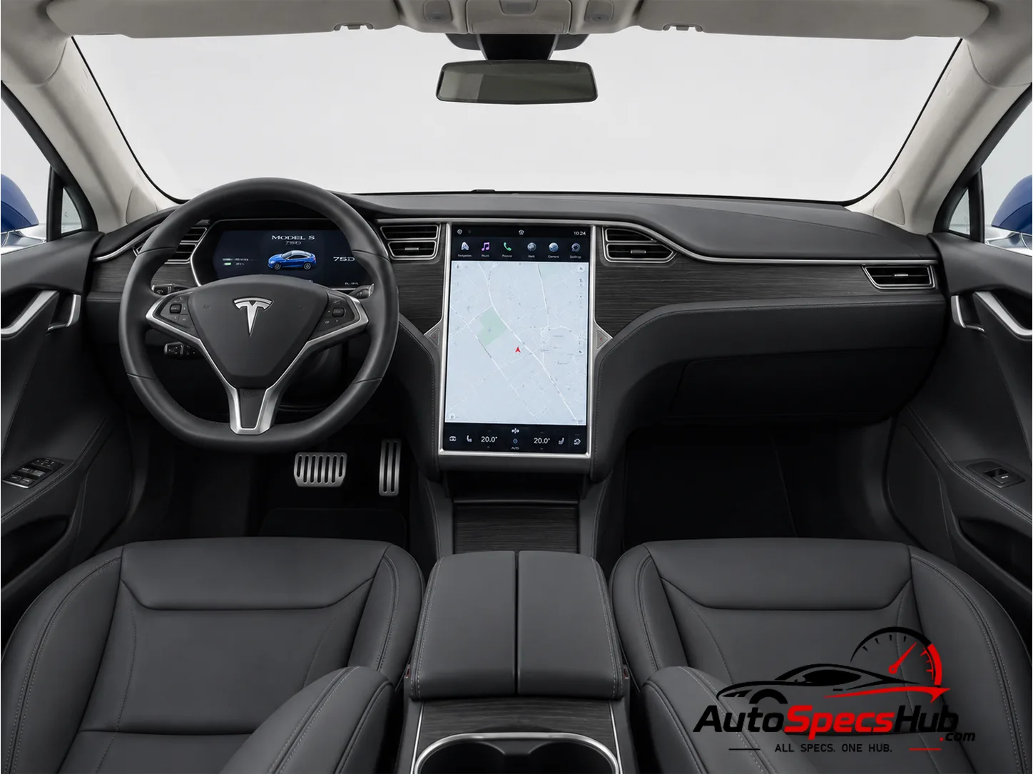 2016 Tesla Model S 60 interior dashboard and front cabin