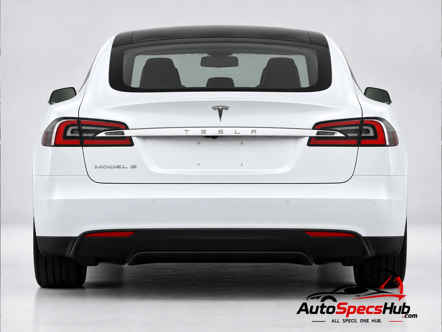 2014 Tesla Model S 60 rear view
