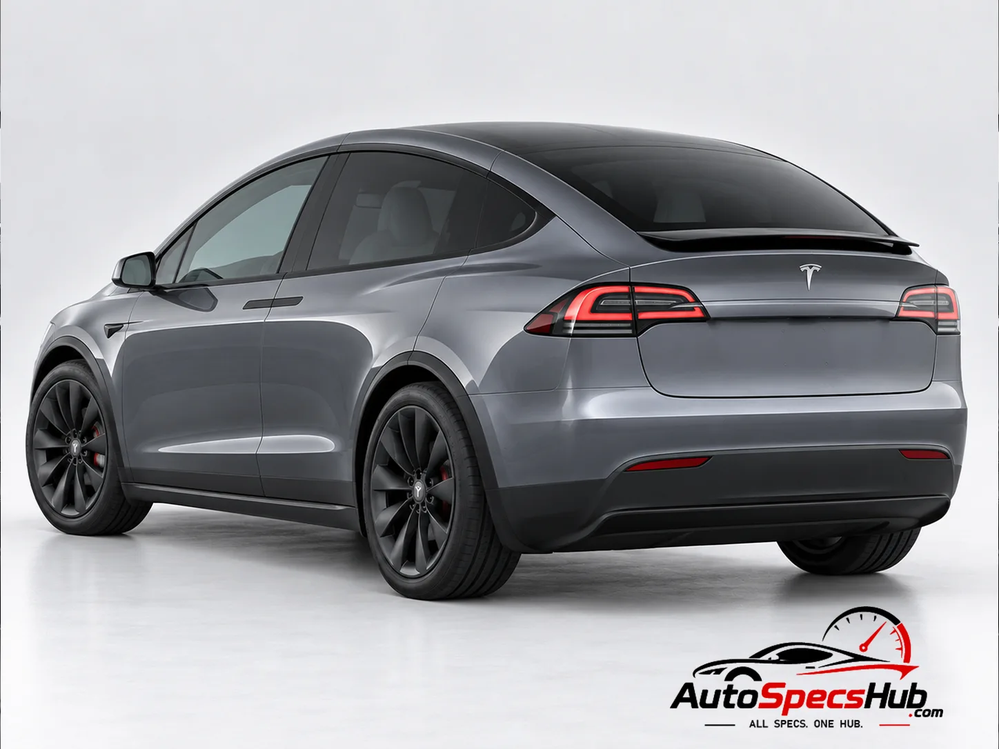 2021 Tesla Model X rear three-quarter view