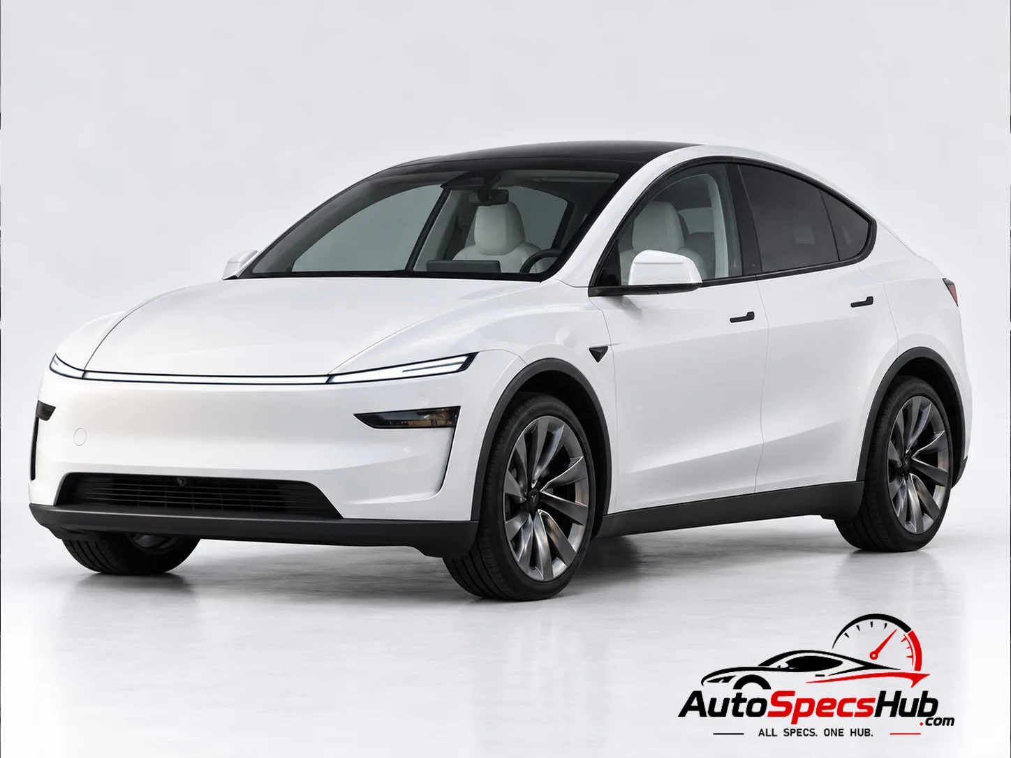 2025 Tesla Model Y Long Range AWD front three-quarter view
