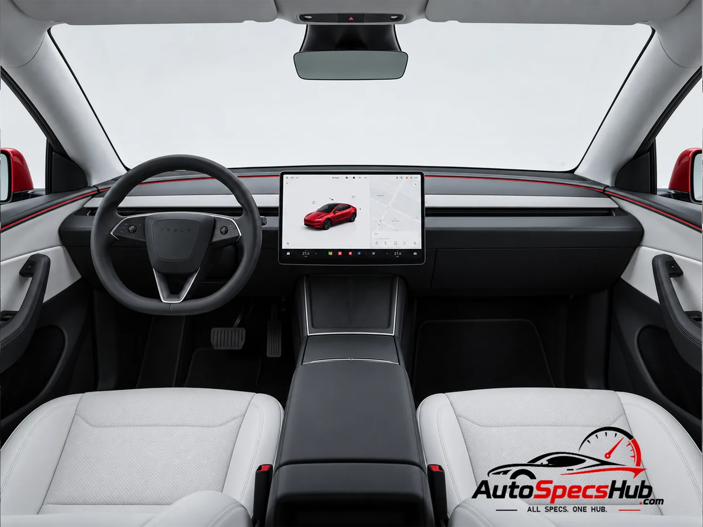 2023 Tesla Model Y RWD interior dashboard and front cabin