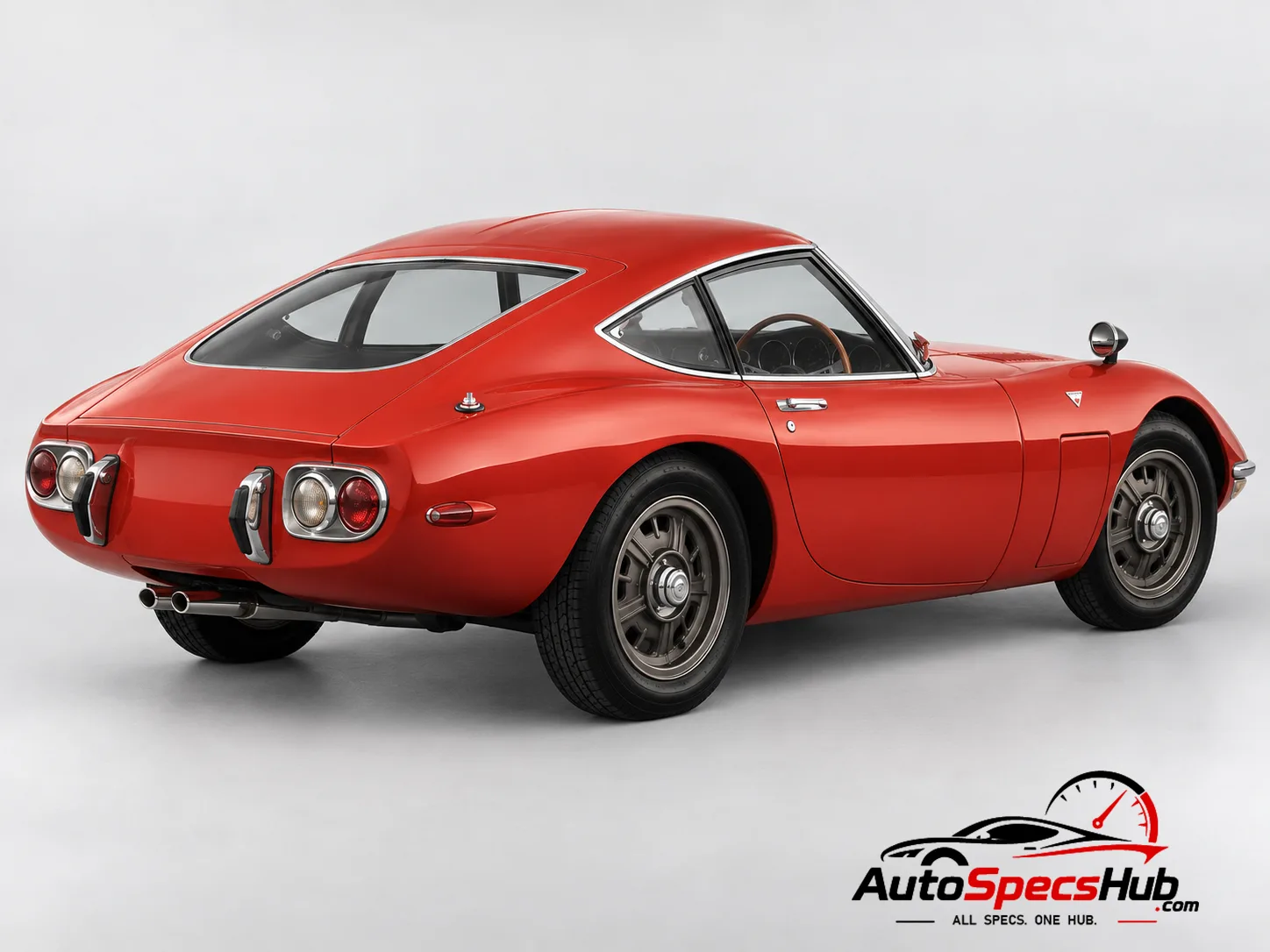 1967 (MF10) Toyota 2000GT rear three-quarter view