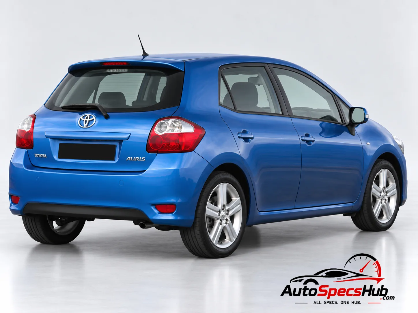 2009 Toyota Auris 1.6 Valvematic rear three-quarter view