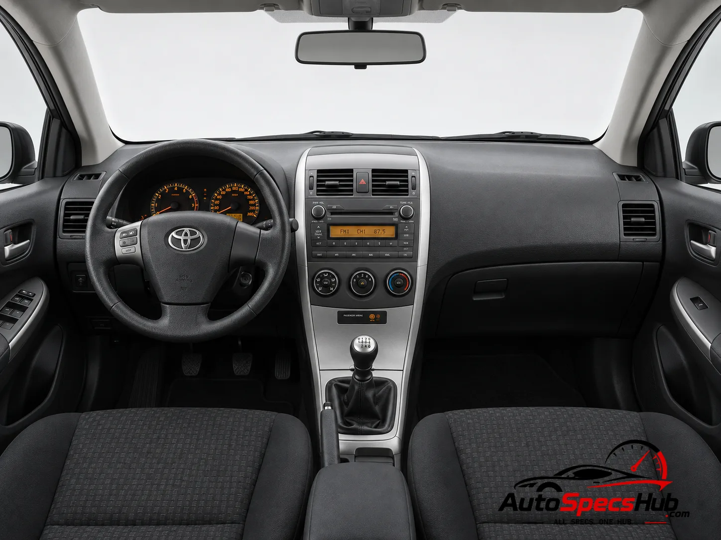 2007 Toyota Auris 2.0 D-4D interior dashboard and front cabin