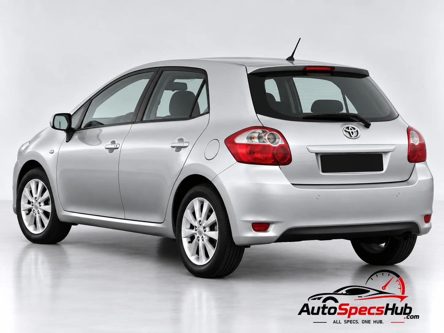 2007 Toyota Auris 1.4 VVT-i rear three-quarter view