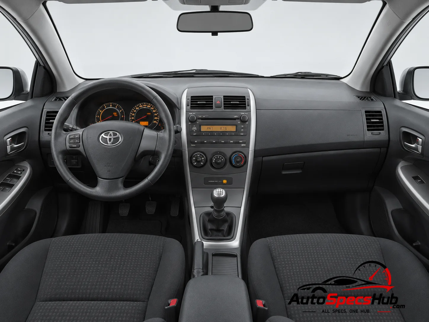 2007 Toyota Auris 1.4 VVT-i interior dashboard and front cabin