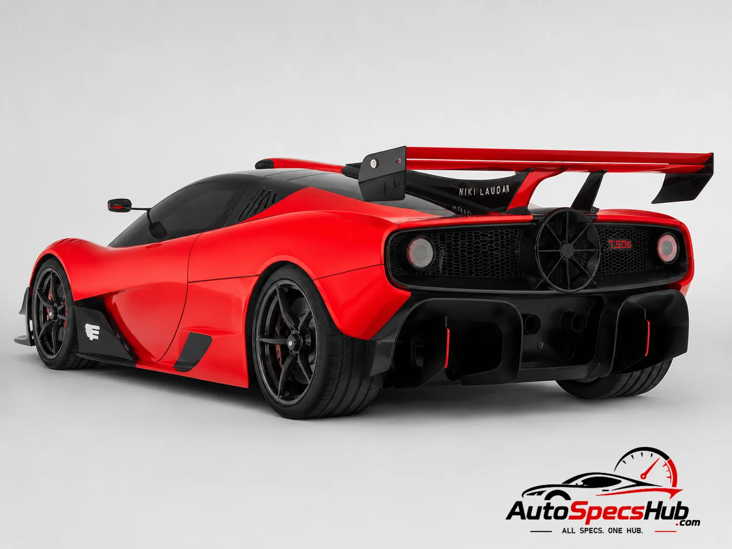 2024 GMA T.50s Niki Lauda rear three-quarter view