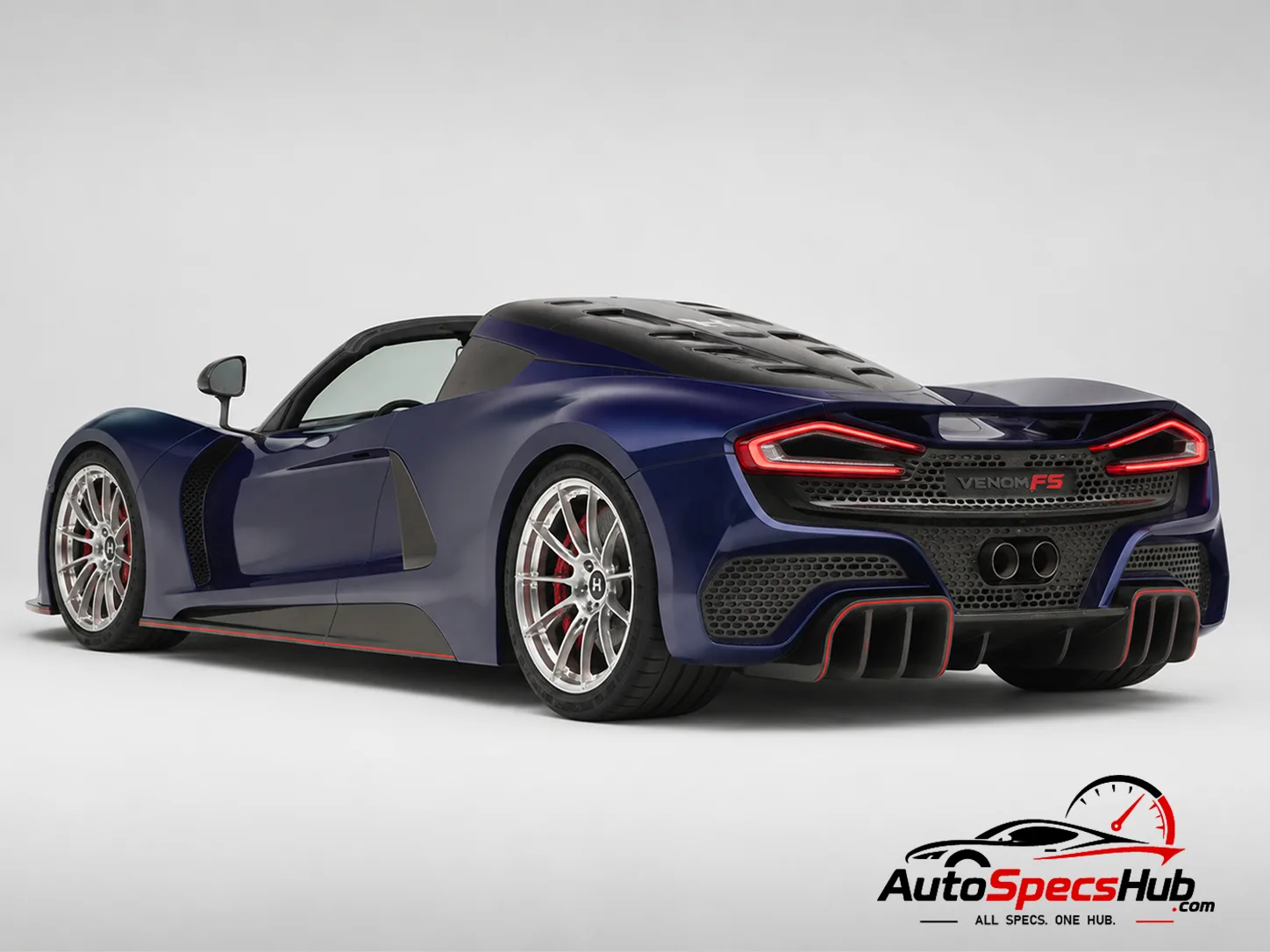 2022 Hennessey Venom F5 Roadster rear three-quarter view