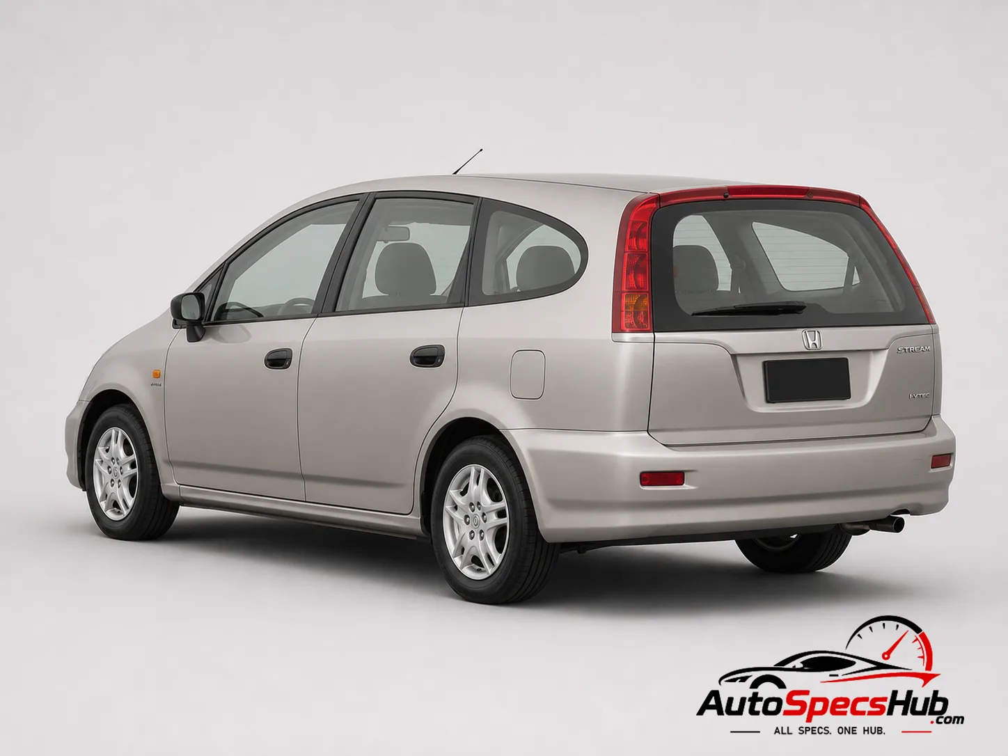 2001 Honda Stream 1.7i rear three-quarter view