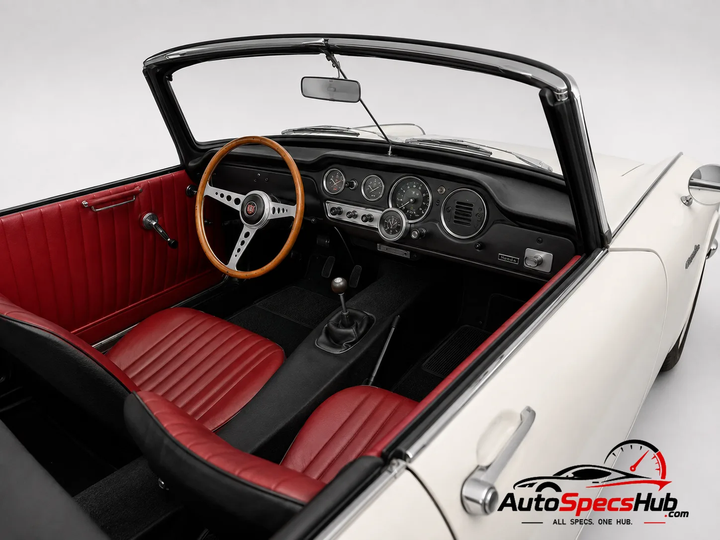 1963 Honda Sports 500 interior cockpit and seats