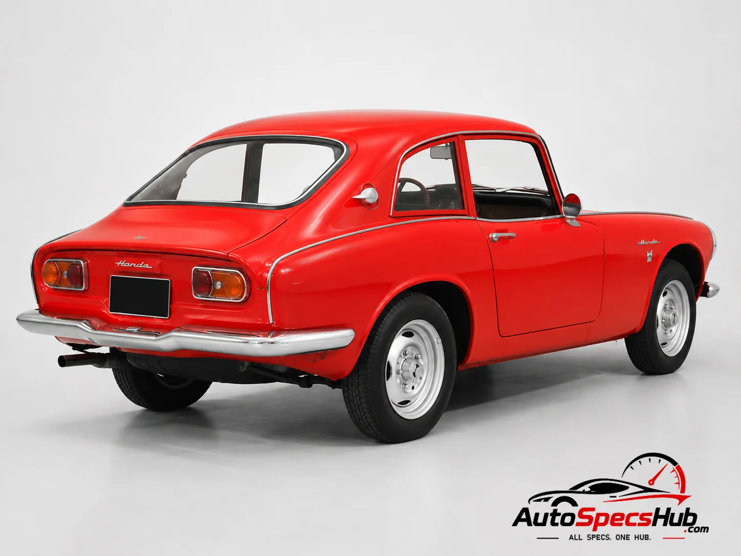 1966 Honda S800 Coupe rear three-quarter view
