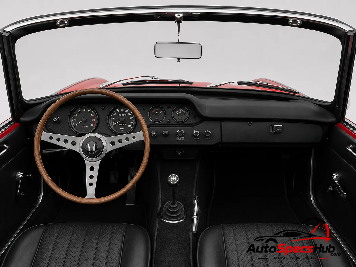 1966 Honda S800 interior cockpit and seats