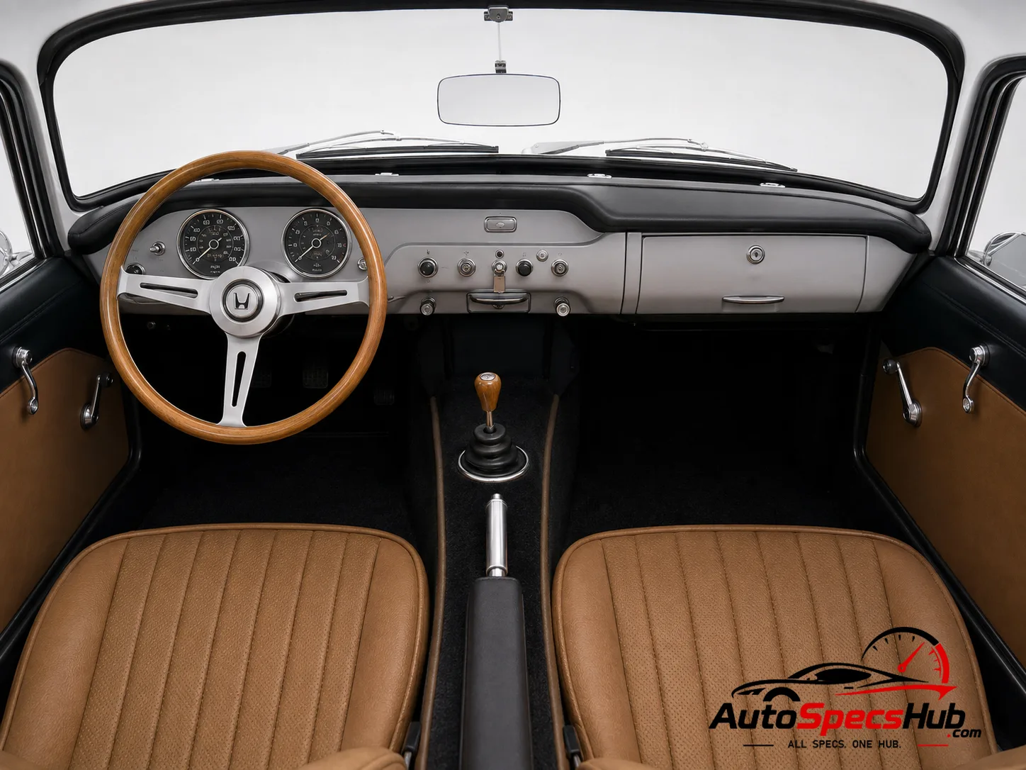 1967 Honda S800 Coupe interior cockpit and seats