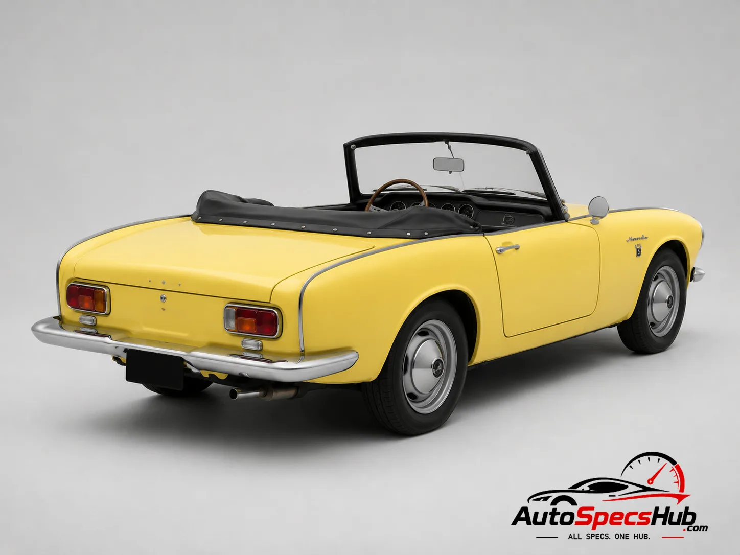1967 Honda S800 rear three-quarter view