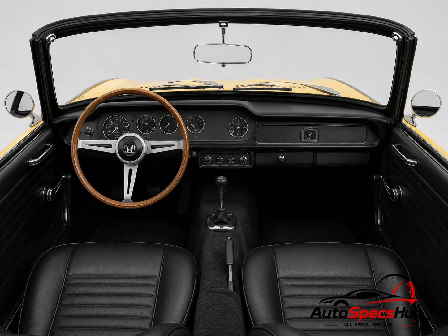 1967 Honda S800 interior cockpit and seats