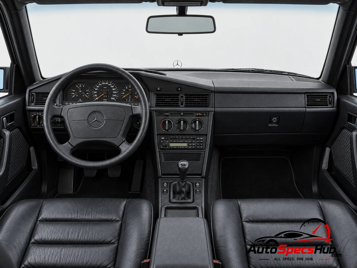 1985 Mercedes 190 E 2.3-16 interior dashboard view