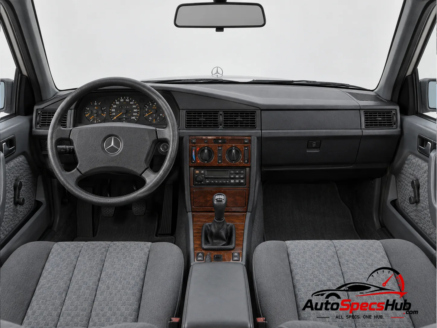 1988 Mercedes 190 E 2.6 Cat interior dashboard view