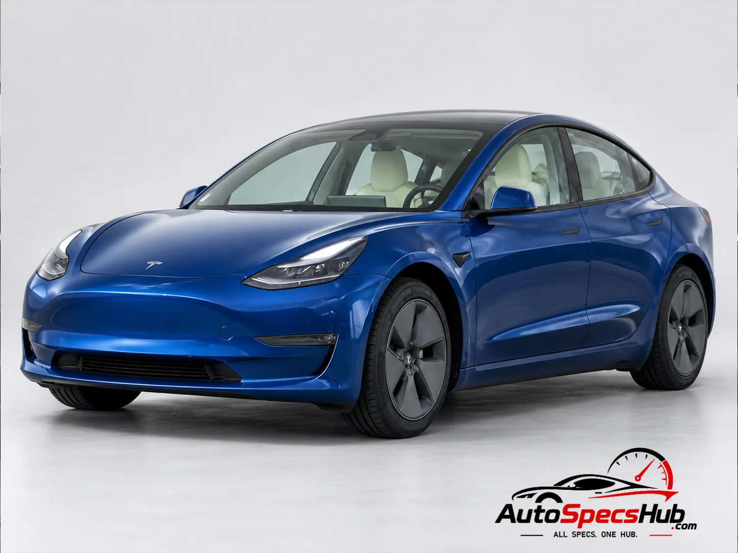 2021 Tesla Model 3 RWD front three-quarter view