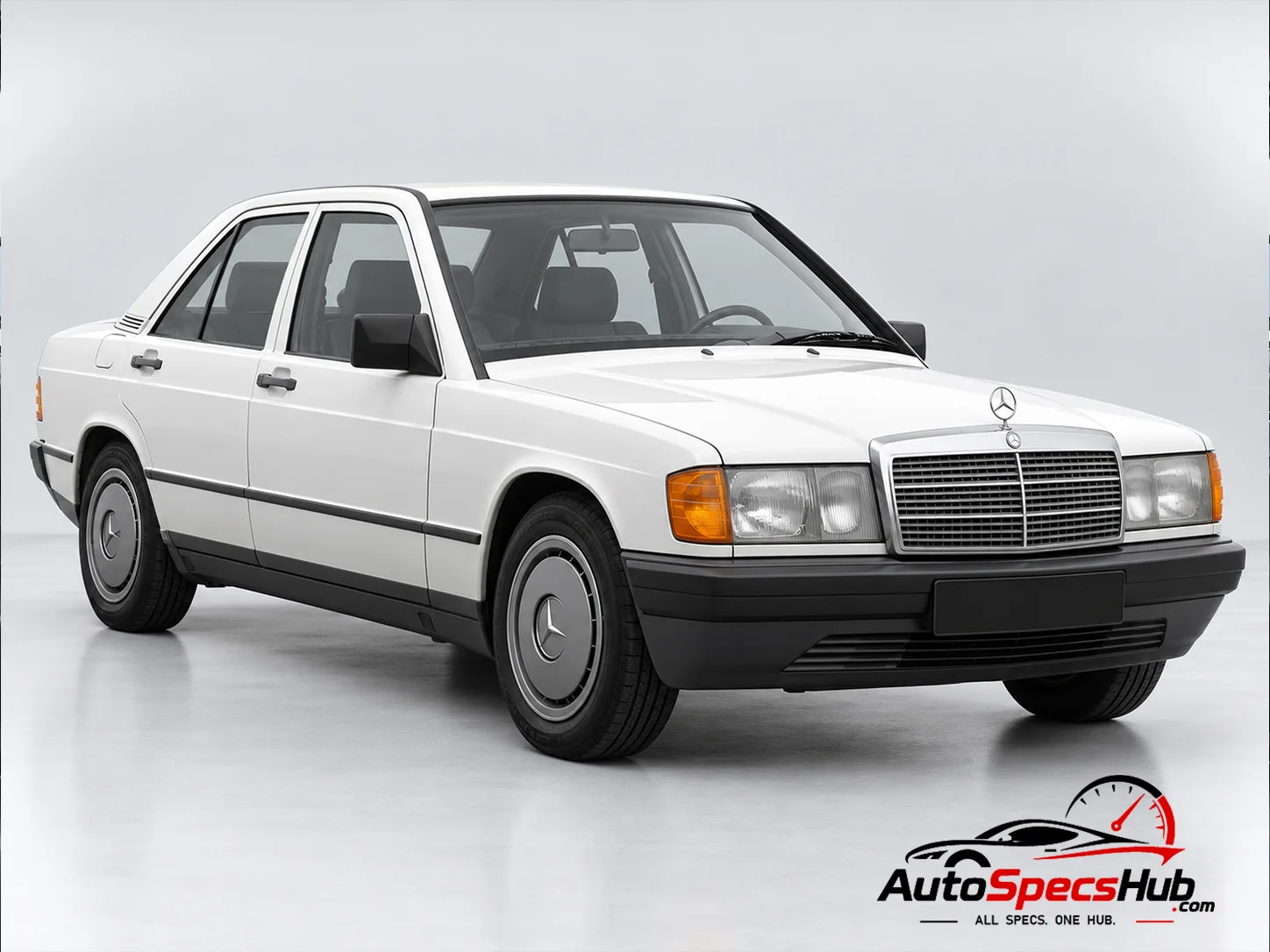 1983 (W201) Mercedes 190 E 2.3 front three-quarter view