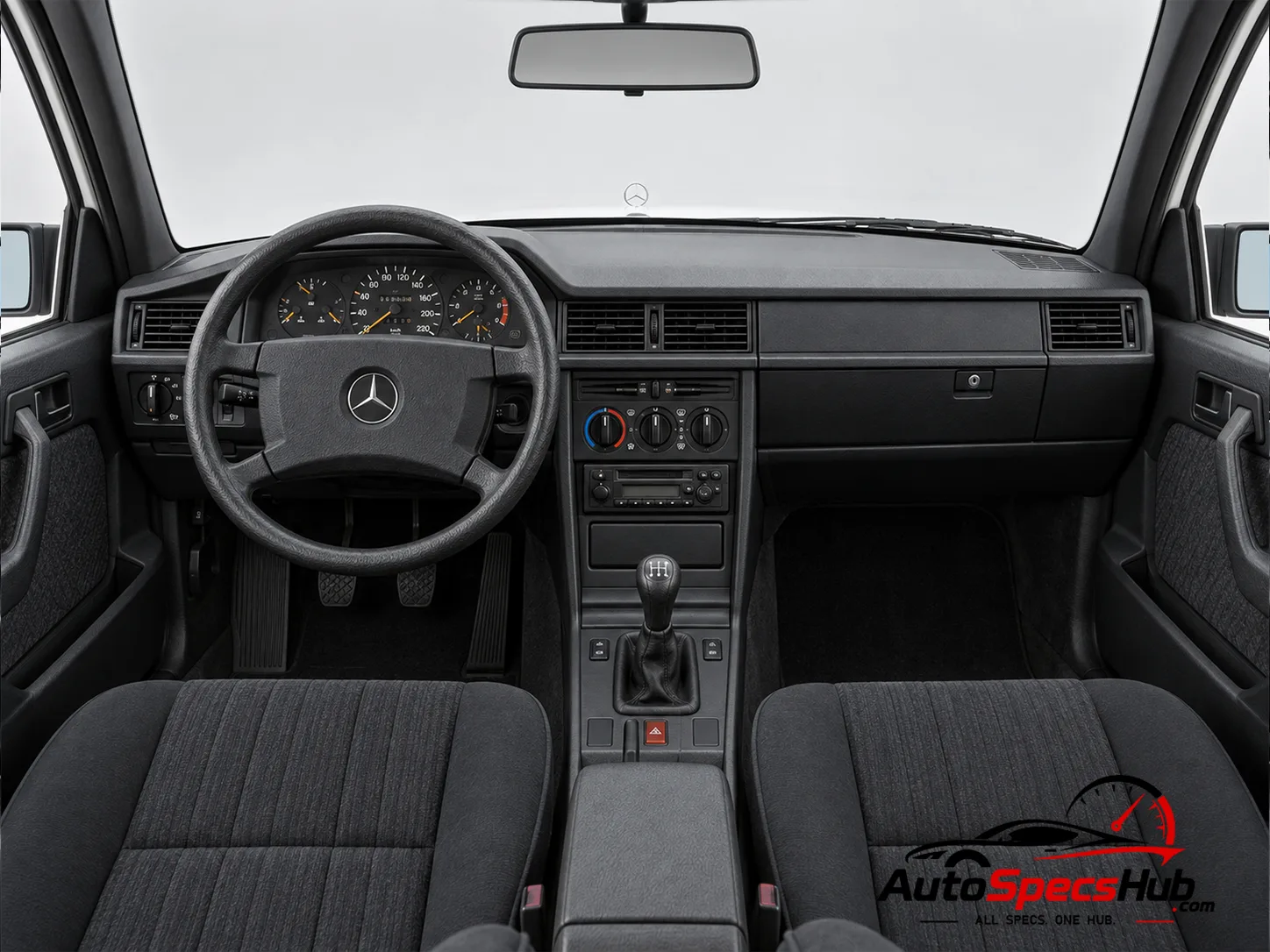 1991 (W201) Mercedes 190 E 2.3 interior dashboard and front cabin