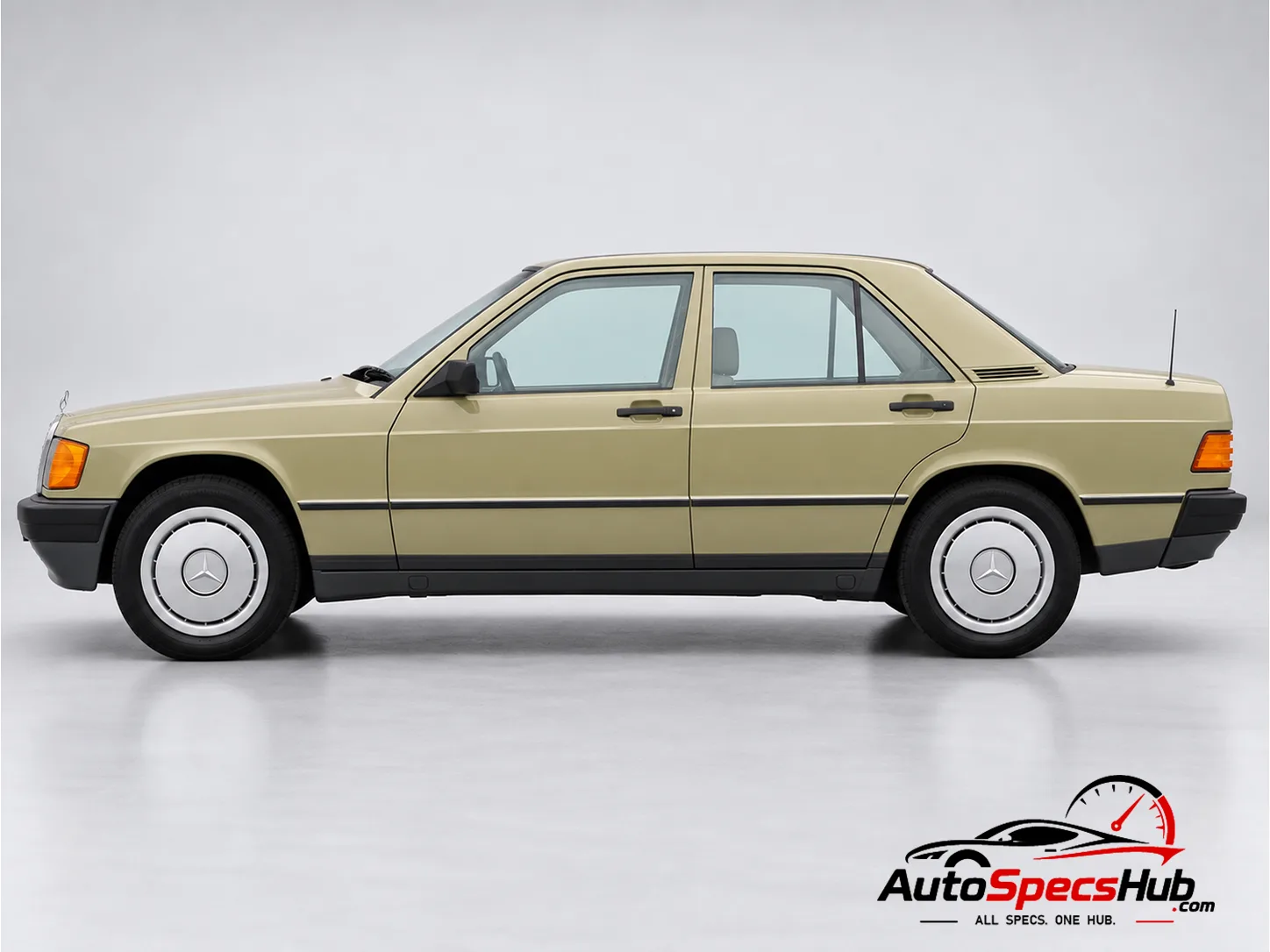 1986 (W201) Mercedes 190 D 2.5 Turbo side profile