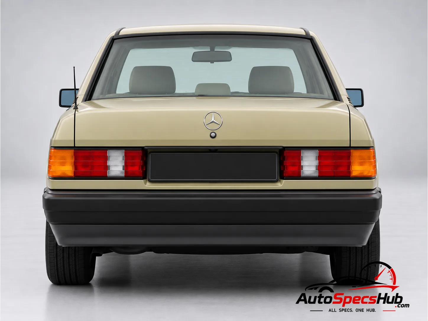 1986 (W201) Mercedes 190 D 2.5 Turbo rear view