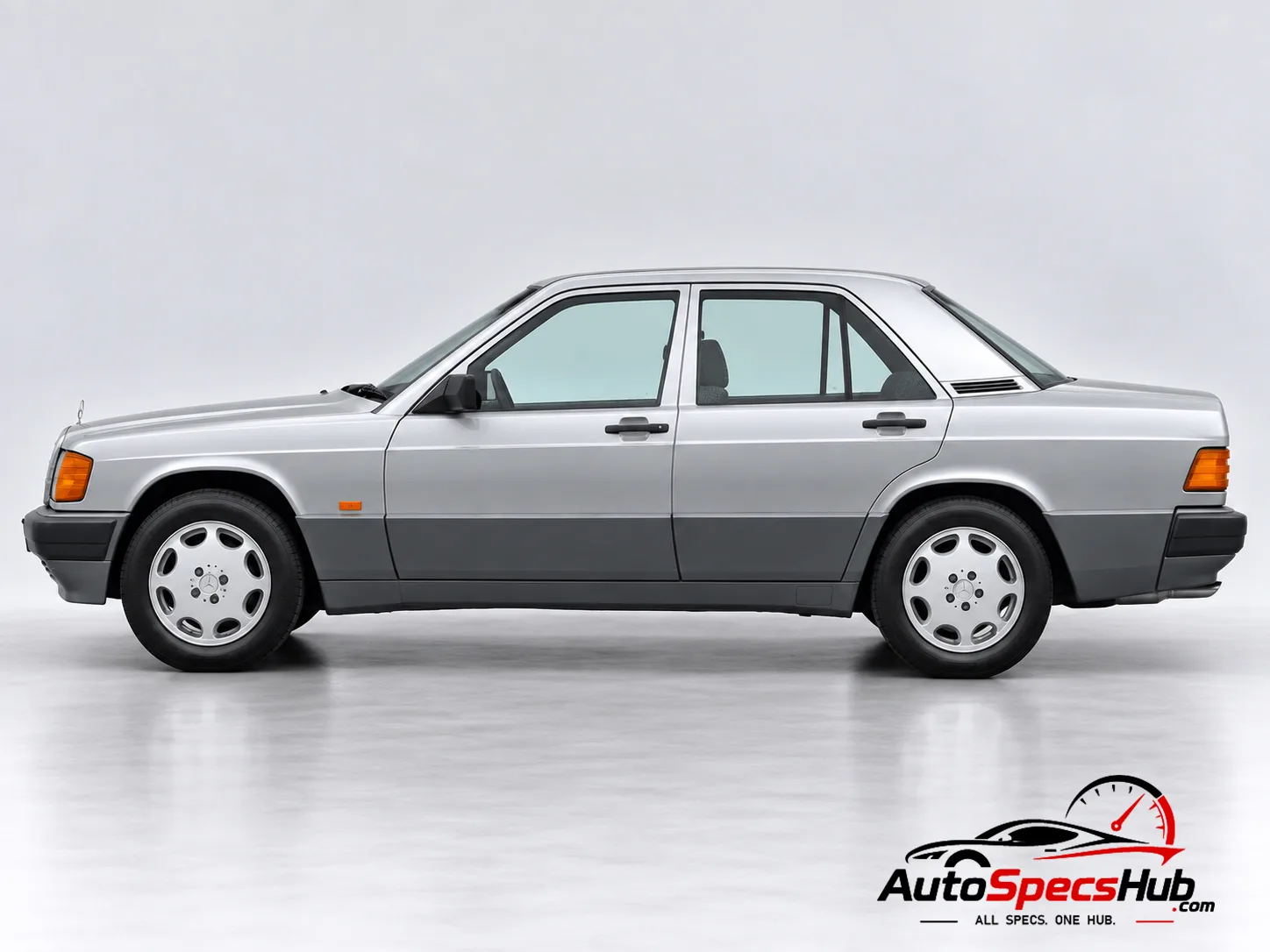 1988 (W201) Mercedes 190 D 2.5 Turbo side profile