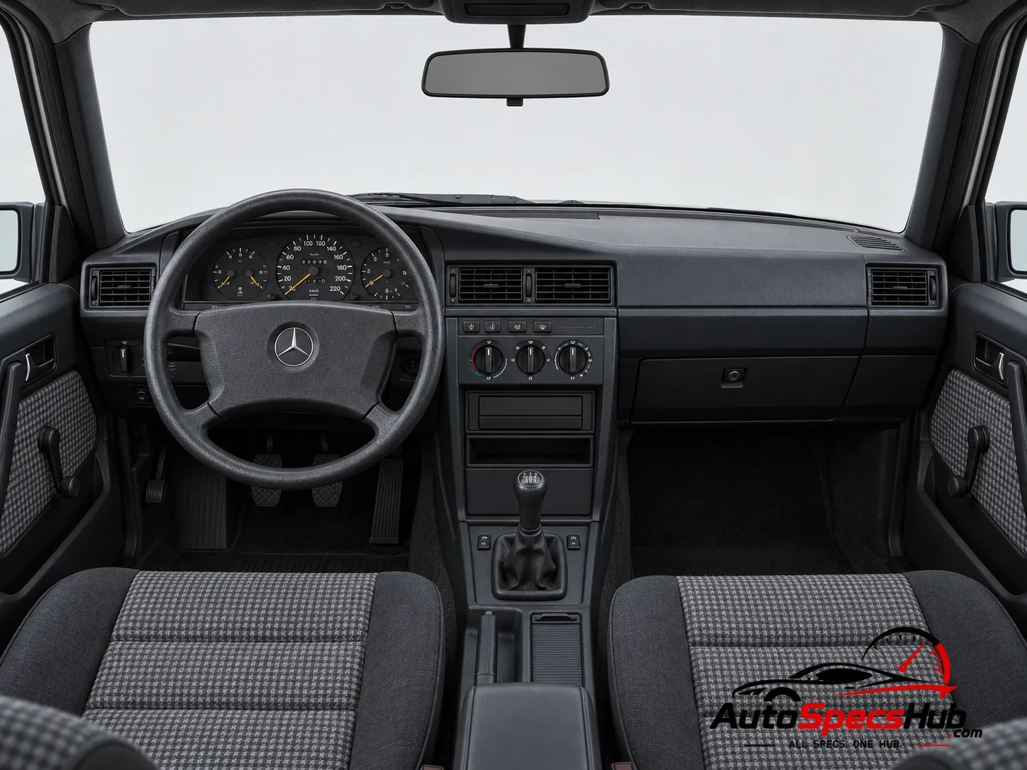 1988 (W201) Mercedes 190 D 2.5 Turbo interior dashboard and front cabin